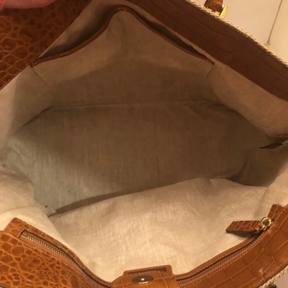 Michael kors collection embossed leather tote bag